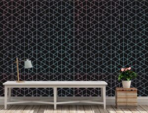 Geometric Pattern of Fine Lines Wall Mural