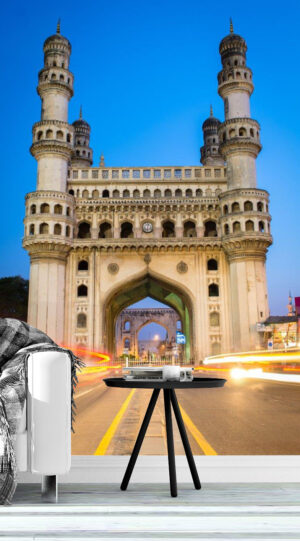 Glowing Charminar Hyderabad Wall Mural