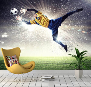 Goalkeeper Defending Ball Wall Mural