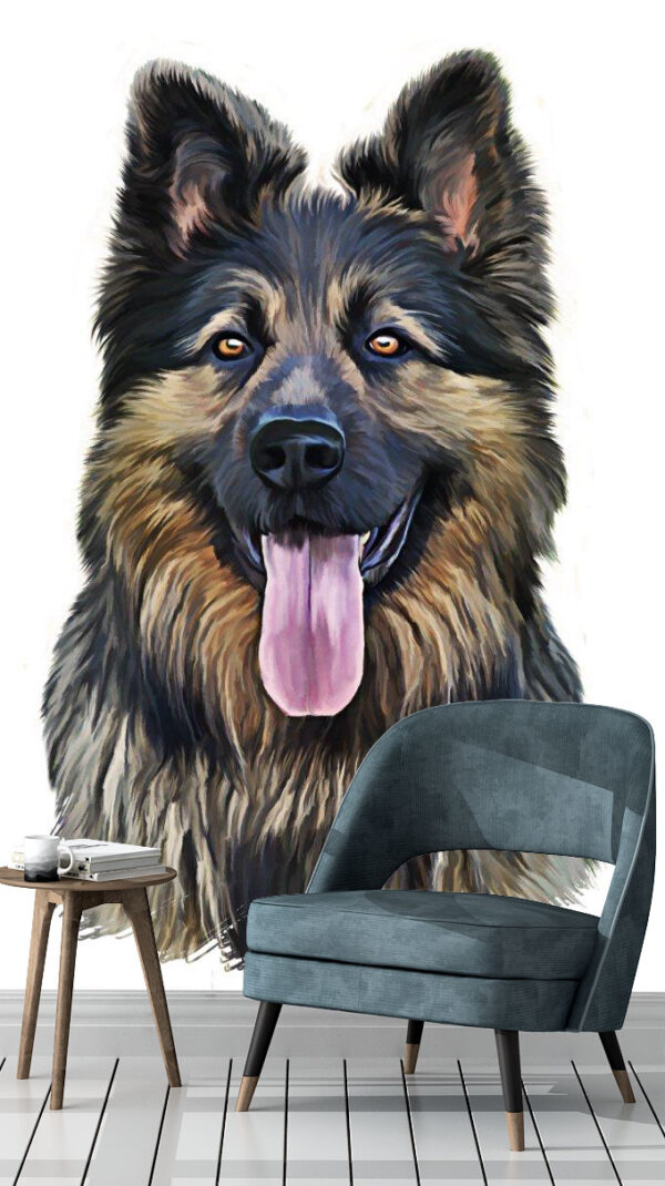 Happy German Shepherd Dog Wall Mural