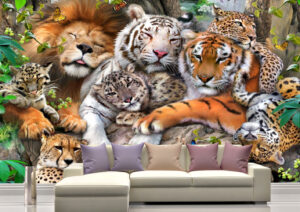 Howard Robinson's A Catnap Wall Mural