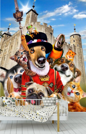 Howard Robinson's Dogs at Guard Tower of London Wall Mural