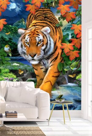 Tiger on prowl, Wall mural,