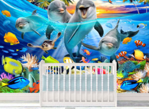 Howard Robinson's Playful Dolphins Wall Mural