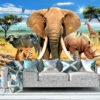 South Africa, Big Animals, wall mural