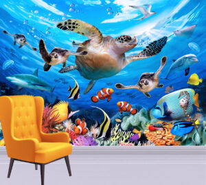 Howard Robinson's The Journey of Sea Turtles Wall Mural