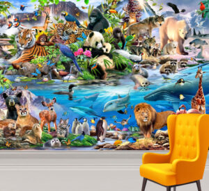 Howard Robinson's Wonders of the World Wall Mural