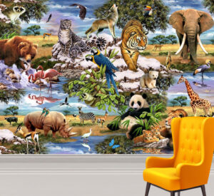 Howard Robinson's Worlds Wildlife Wall Mural