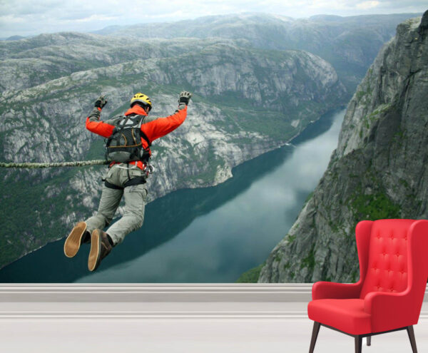 Joyful Bungee Jumping Wall Mural