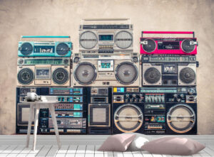 Love Stereo Cassette Tapes Wall Mural