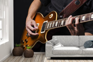 Man Love Playing Guitar Wall Mural