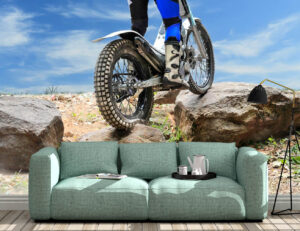 Mighty Bike Riding Sports Wall Mural