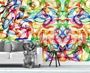 Multicolour Smoky Pattern Abstract Wall Mural