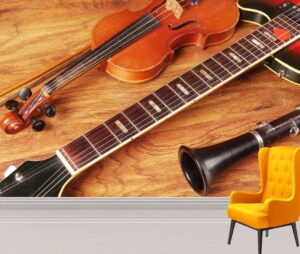 Beautiful Musical Instruments Wall Mural