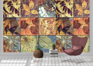 Old Ceramic Tiles Abstract Wall Mural