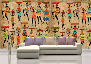 Poor Tribal African Women Carrying Water Wall Mural