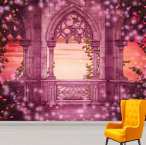 Princess Glowing Castle Fantasy Wall Mural