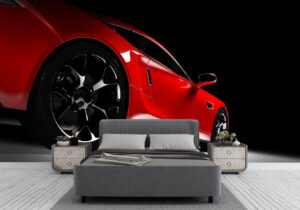 Classic Red Sports Car Wall Mural