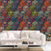 Rhombus Tribal Pattern Wall Mural