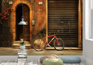 Rusty House Facade in Tuscany Wall Mural