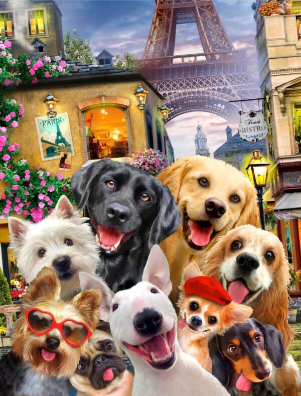 Howard Robinson's Dogs Selfies Paris Wall Mural