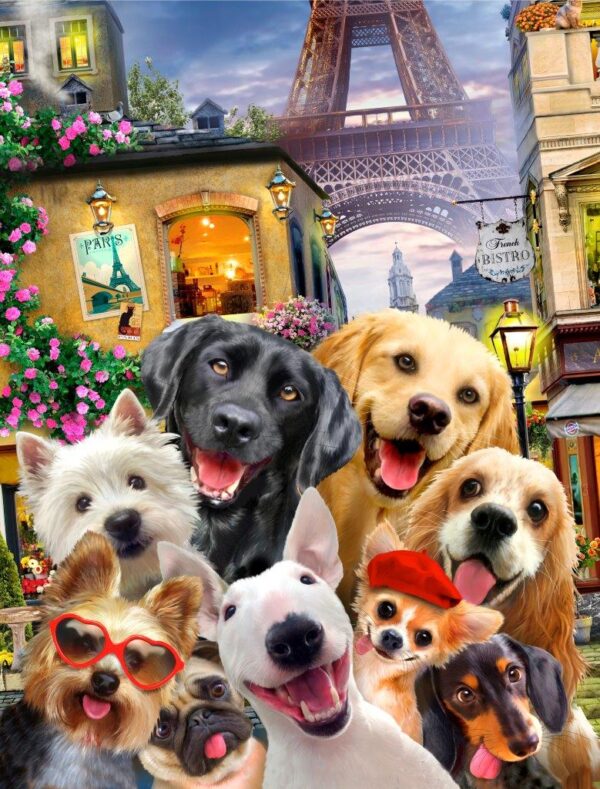 Howard Robinson's Dogs Selfies Paris Wall Mural