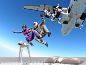 Skydiving Out of Plane Wall Mural