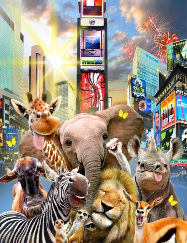 Howard Robinson's Jungle Party at Times Square Wall Mural