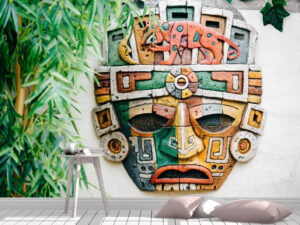 Traditional Indian Totem Mask Wall Mural