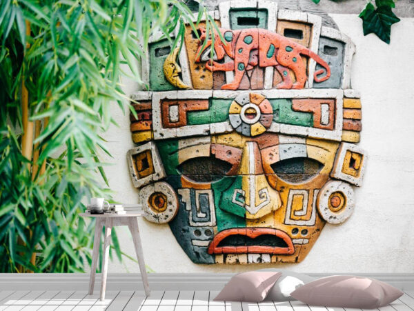 Traditional Indian Totem Mask Wall Mural