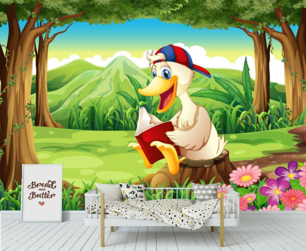 Very Happy Duck Wall Mural