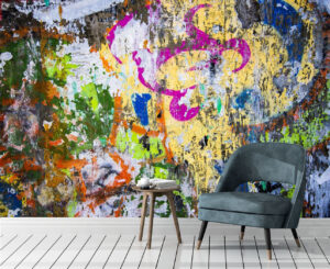 Vibrant Multi Colored Graffiti Wall Mural