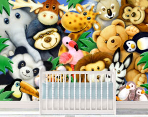 Soft toys, Softies, Wall mural