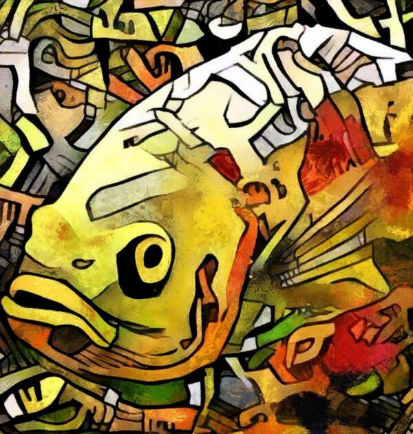 Sea Exotic Fish Graffiti Wall Mural