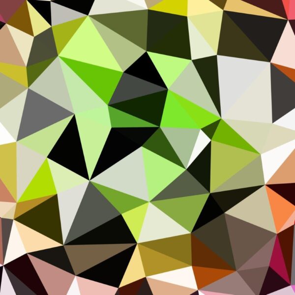 Multicolored Polygonal 3D Wall Mural