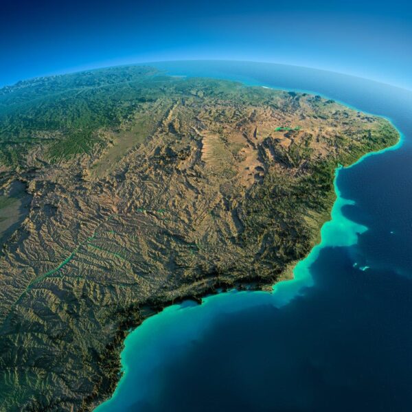 Bright Africa from Space Wall Mural