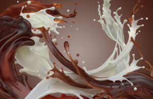 3D Delicious Chocolate Milkshake Wall Mural