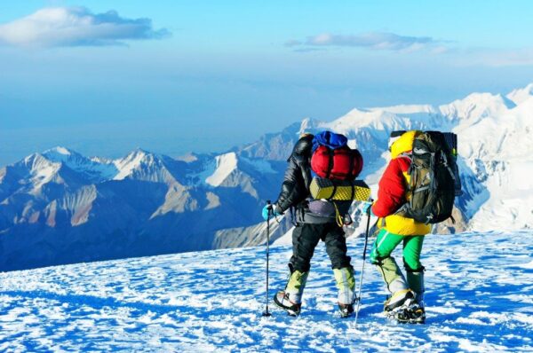 Mountaineer Climb to Mountain Peak Wall Mural