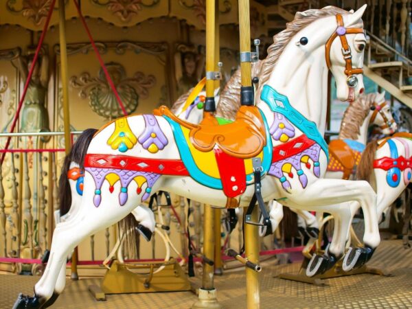 Colorful Carousel Horse Wall Mural