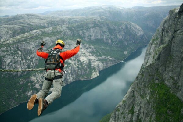 Joyful Bungee Jumping Wall Mural