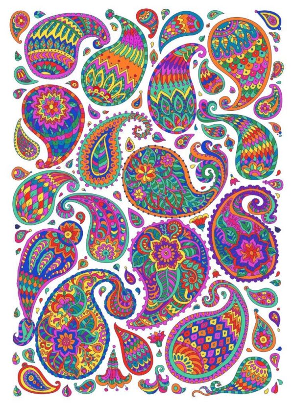 Colorful Paisley Decorative Wall Mural