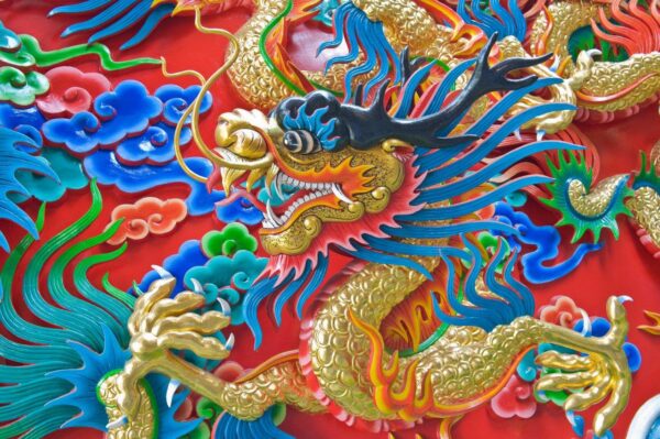 Bright Chinese Dragon Wall Mural