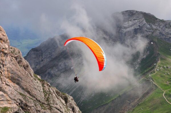 Beautiful Paragliding at Mount Pilatus Wall Mural