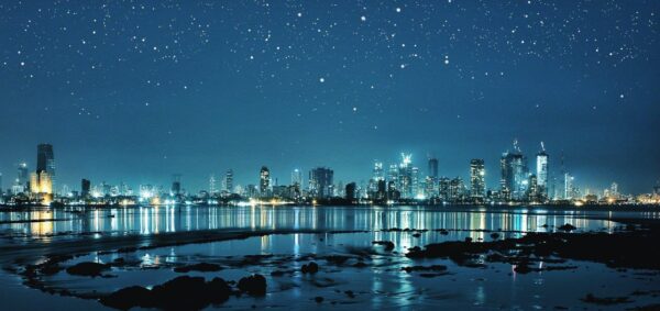 Magnificent Mumbai City at Night Wall Mural