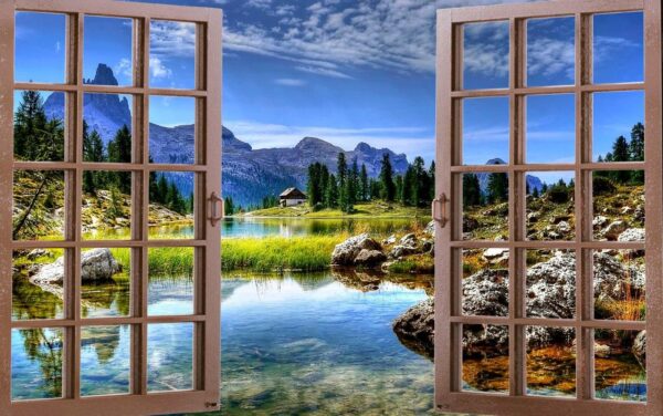 View of Beautiful Lake Wall Mural