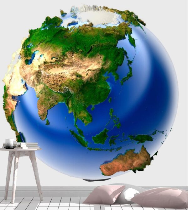 3D Globe of Earth Wall Mural