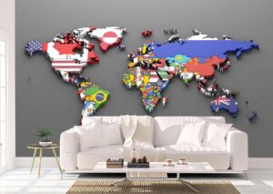 Colorful Countries Flags Wall Mural