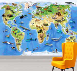 Howard Robinson's World Animal Atlas Wall Mural