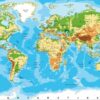 Neat Map Of The World Wall Mural