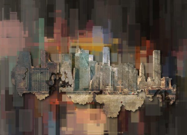 Modern Abstract Manhattan 3D Wall Mural